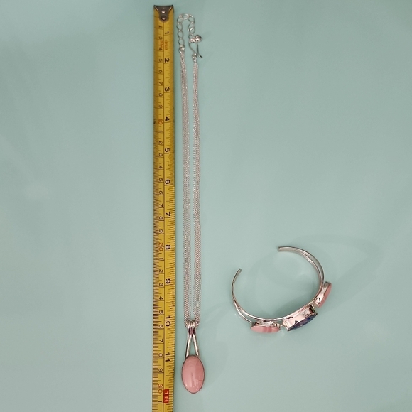 Jay King DTR .925 Sterling Silver Necklace & Reversible Cuff Bracelet - Picture 8 of 10